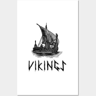 Vikings Valhalla Boat-Viking t-shirt Posters and Art